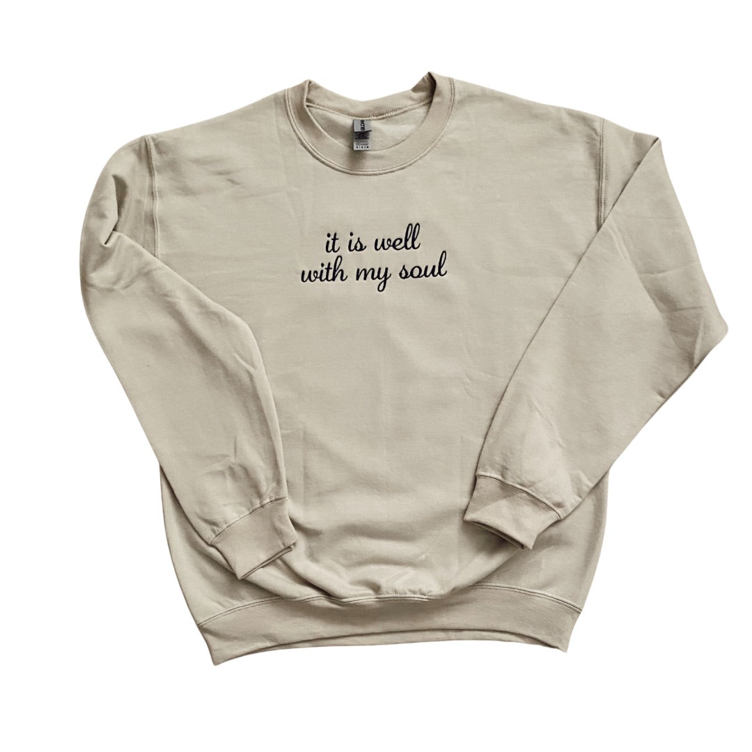 It Is Well Embroidered Sweatshirt