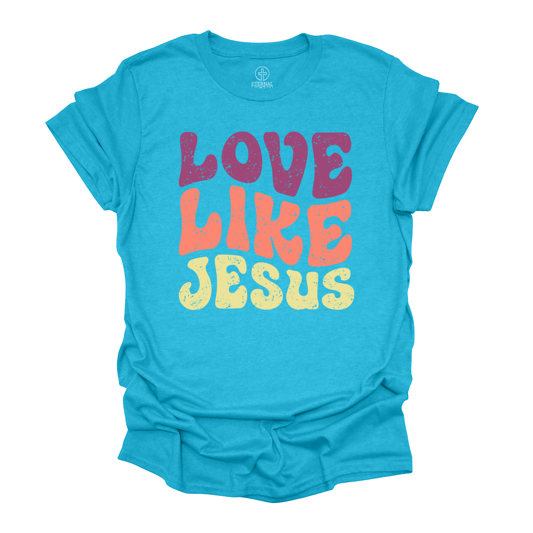 Love Like Jesus Retro Tee Eternal Light Co