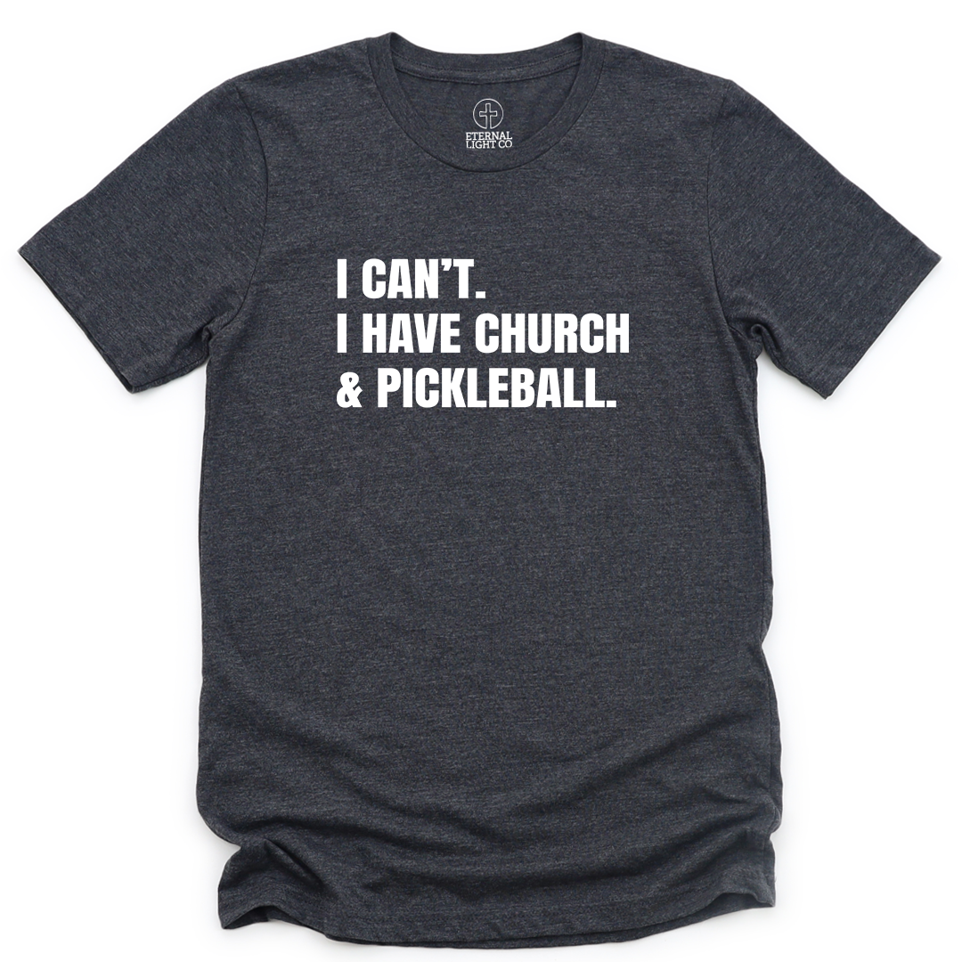 Church & Pickleball Grey Tee