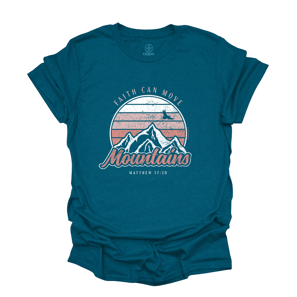 Faith Can Move Mountains Sunset Tee