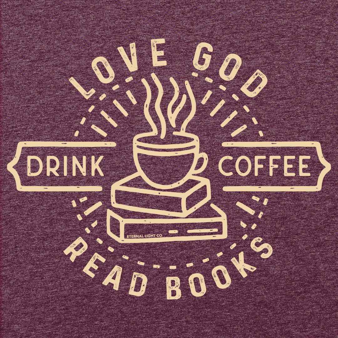 God Coffee Books Tee
