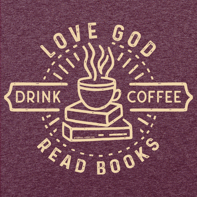 God Coffee Books Tee