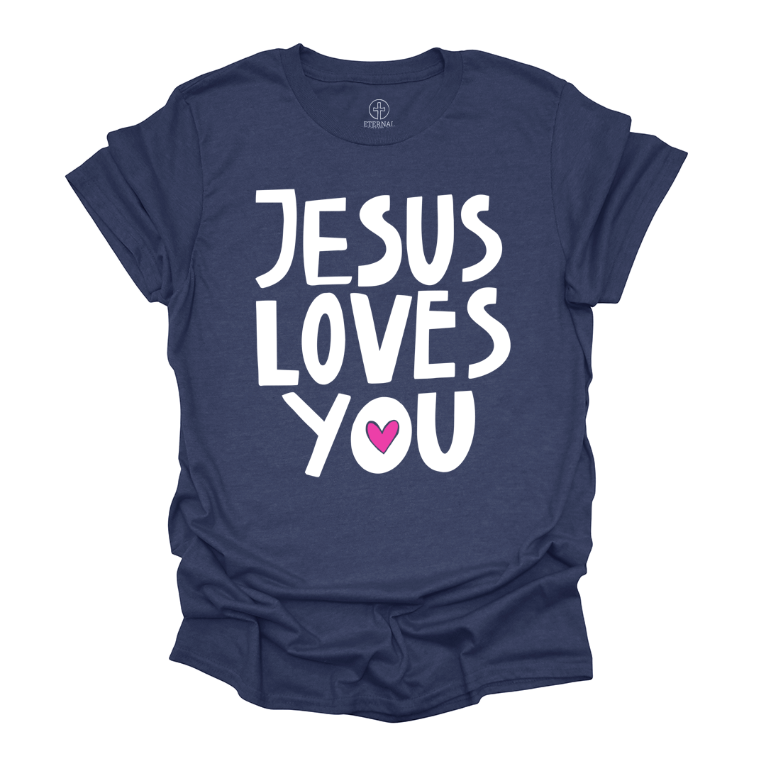 Jesus Loves You Navy Tee