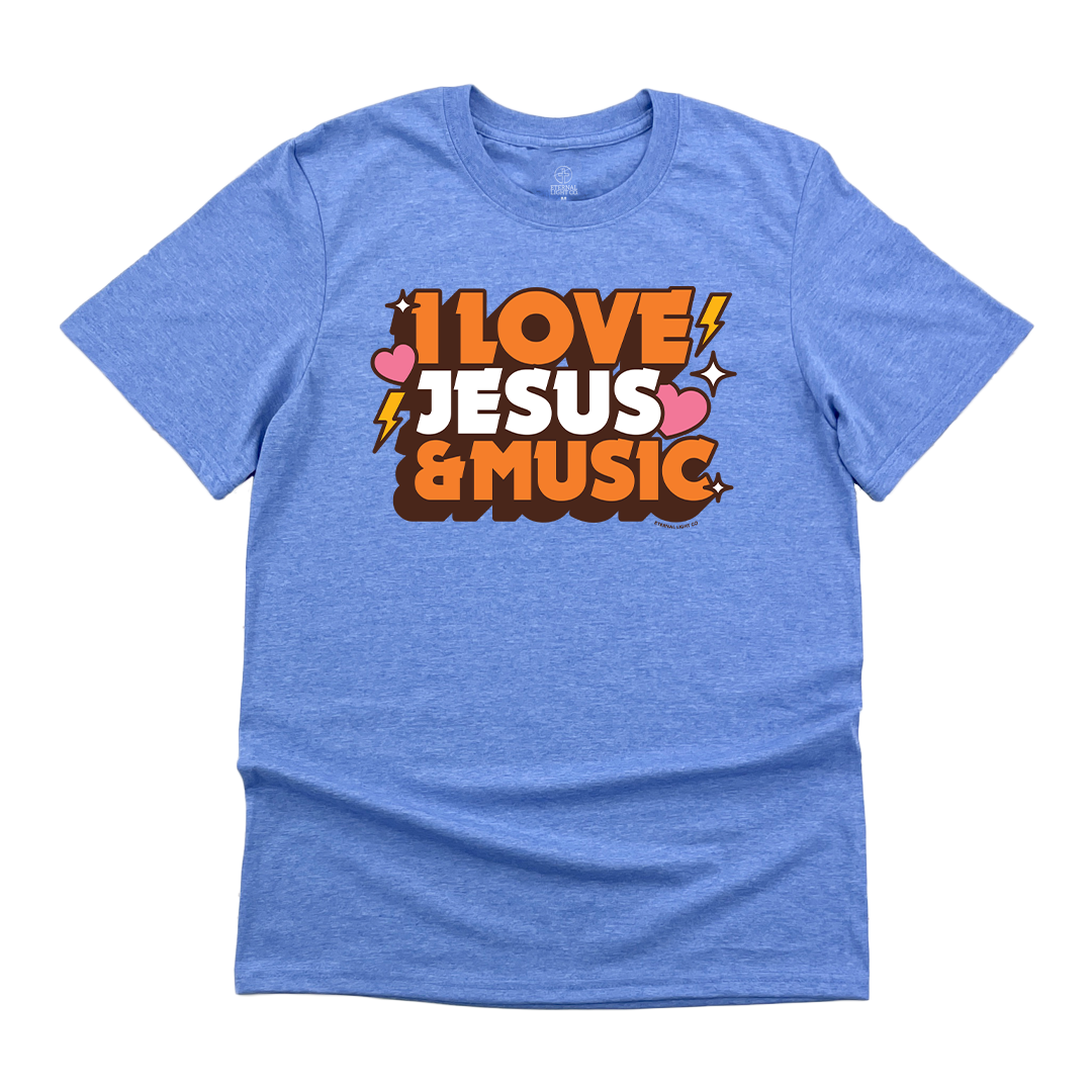 Love Jesus and Music Tee
