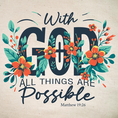 With God Floral Tee