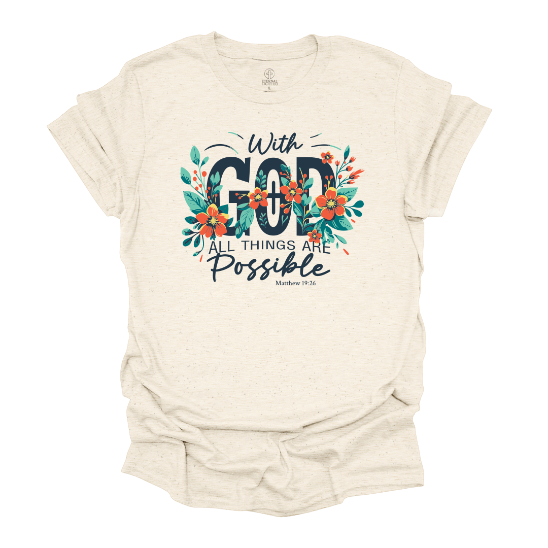 With God Floral Tee