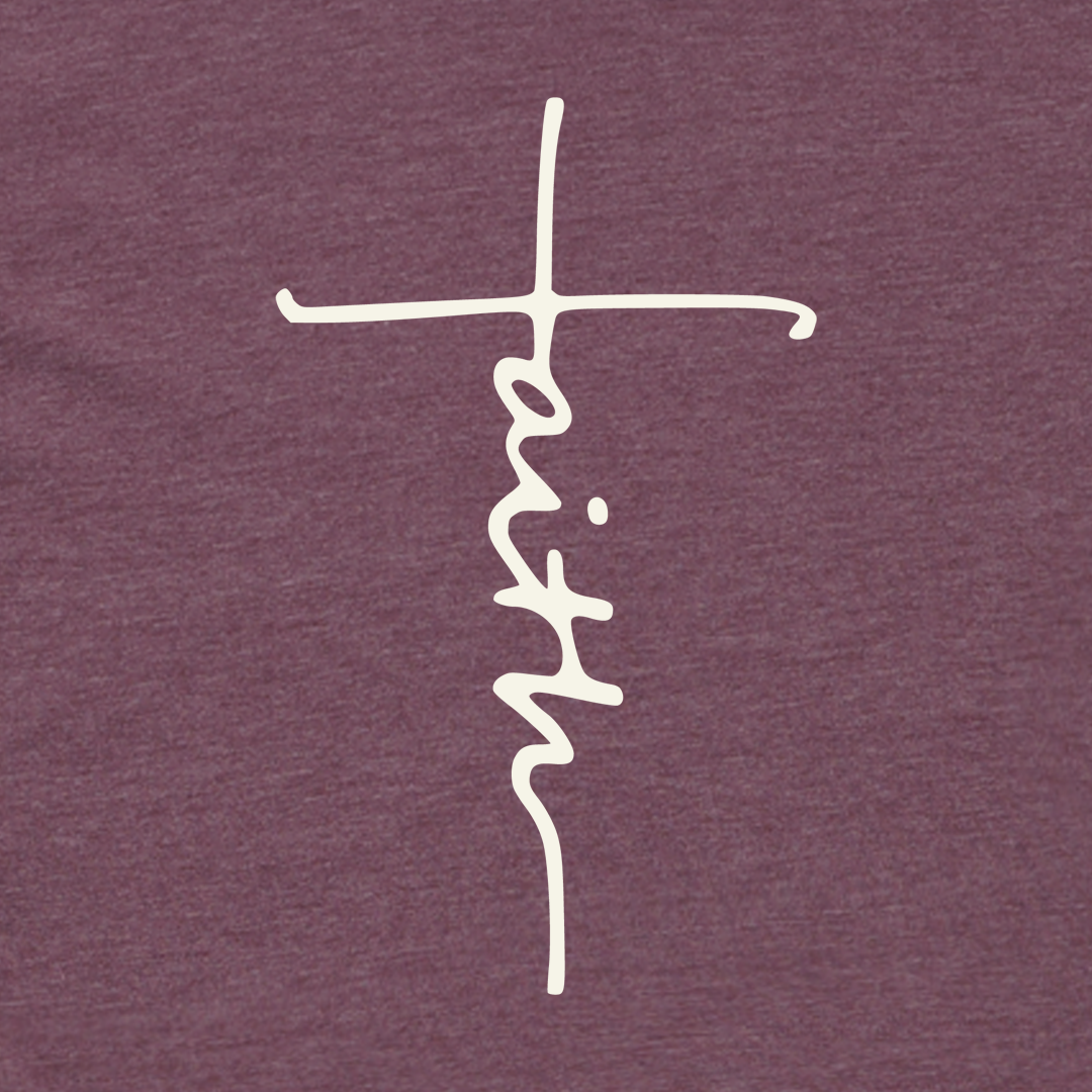 Faith Cross Maroon Tee