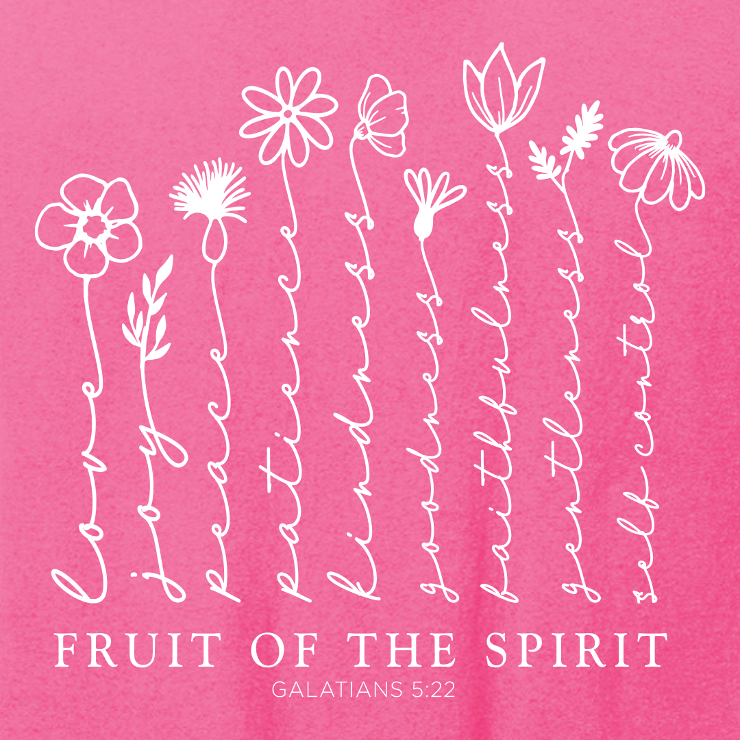 Fruit Of The Spirit Floral Vneck Tee Eternal Light Co