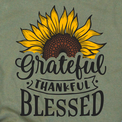 Grateful Thankful Sunflower Tee