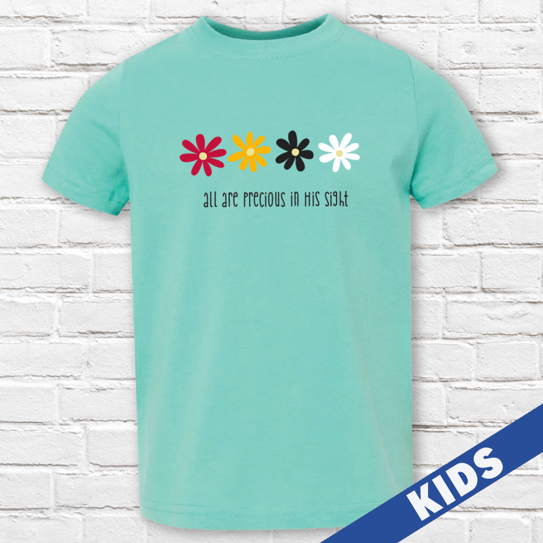 Kids All Are Precious Flowers Short Sleeve Shirt