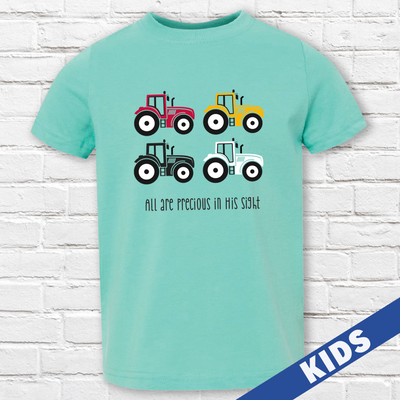 Kids All Are Precious Tractors Short Sleeve Shirt